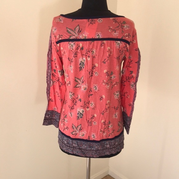NWT! LUCKY BRAND Coral Printed Size S Top - Picture 6 of 8